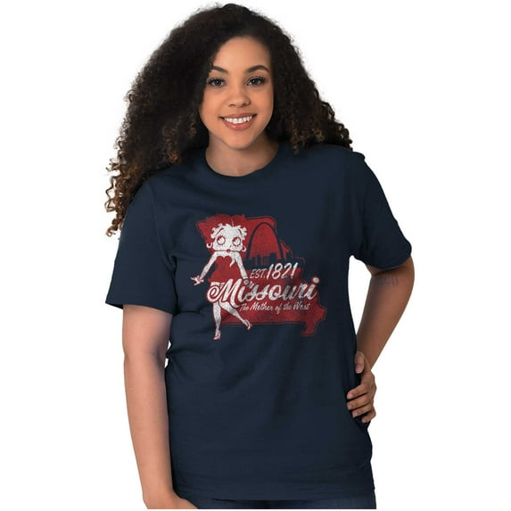 Betty Boop Missouri State Outline Women's Graphic T Shirt Tees Brisco Brands S