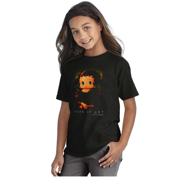 Betty Boop Modern Art Mona Lisa Girls Kids T Shirt Tees Teen Brisco Brands S