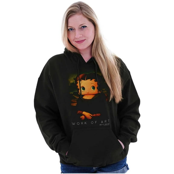 Betty Boop Modern Art Mona Lisa Women Plus Size Hoodie Brisco Brands 2X