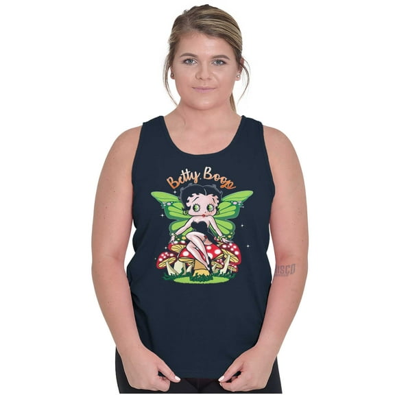Betty Boop Mushroom Fairy Wings Women Plus Size Tank Top Brisco Brands 2X
