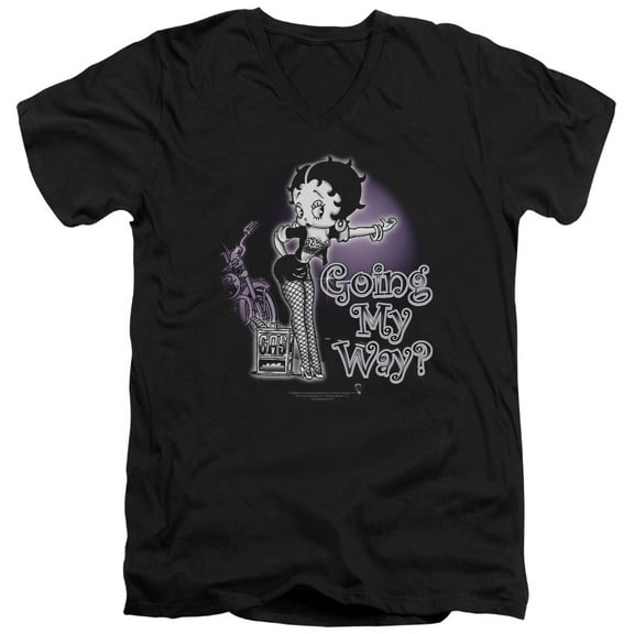 Betty Boop - My Way - Slim Fit V Neck Shirt - Medium