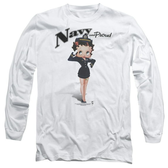 Betty Boop - Navy Boop - Long Sleeve Shirt - Small
