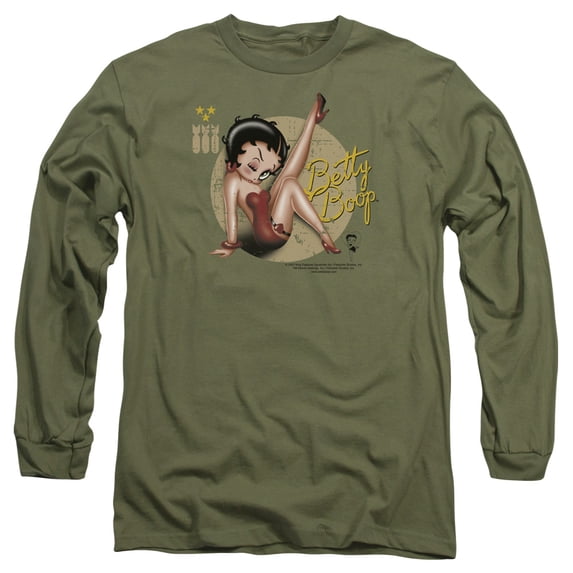 Betty Boop - Nose Art - Long Sleeve Shirt - X-Large