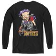 thumbnail image 1 of Betty Boop Not Your Average Mother Youth Long Sleeve T-Shirt Tee Black, 1 of 1