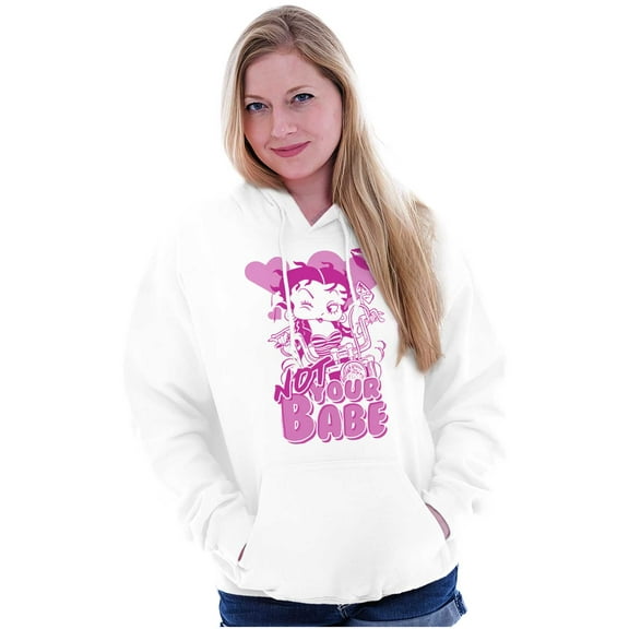 Betty Boop Not Your Babe Biker Women Plus Size Hoodie Brisco Brands 2X