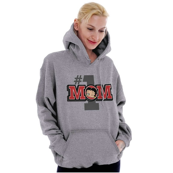 Betty Boop Number 1 Mom Mother's Day Hoodie Sweatshirt Women Brisco Brands S