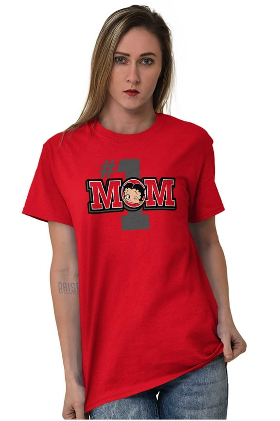 Number 1 Mom Mother's Day Women Plus Size Graphic Tee Tees Brisco Brands 2X