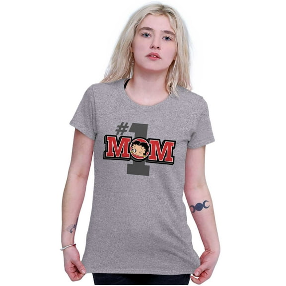 Betty Boop Number 1 Mom Mother's Day Women's T Shirt Ladies Tee Brisco Brands L
