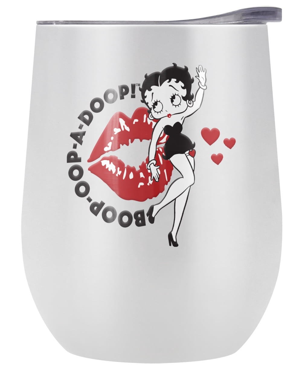 Betty Boop Official Oop A Doop 12 oz Stemless Tumbler, Stainless