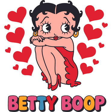 Betty “Boop Oop A Doop!” "Boop-Boop-Be-Doop" Marilyn Cute Beautiful Cartoon Hearts Valentines Girls Womens Kids Hoilday Decals Stickers Art Gift Room Walls Wall Decoration- Size: 10 In(W) x 10 In(H)