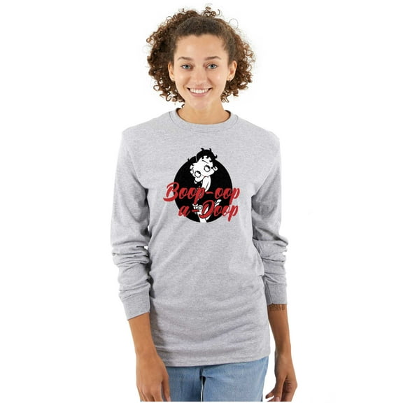 Betty Boop Oop a Doop Cute Cartoon Women Plus Size Long Sleeve Tee Brisco Brands 3X