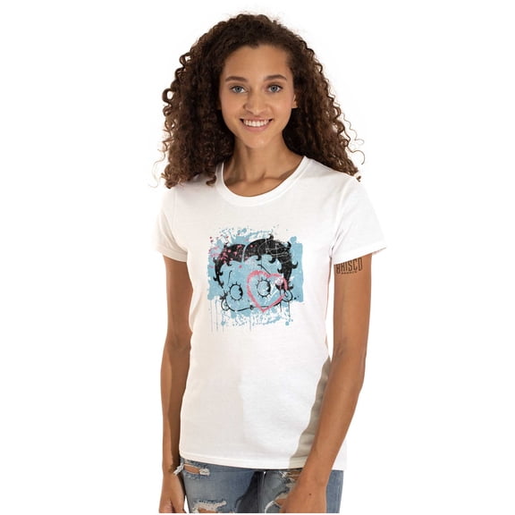 Betty Boop Paint Splatter Artistic Women's T Shirt Ladies Tee Brisco Brands M