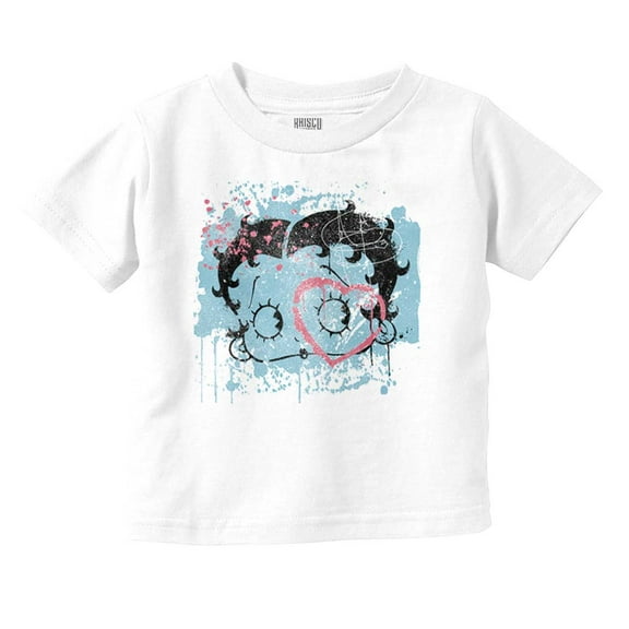 Betty Boop Paint Splatter Artistic Youth T Shirt Tee Girls Infant Toddler Brisco Brands 2T