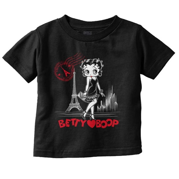 Betty Boop Paris Fashion Post Card Youth T Shirt Tee Girls Infant Toddler Brisco Brands 6M