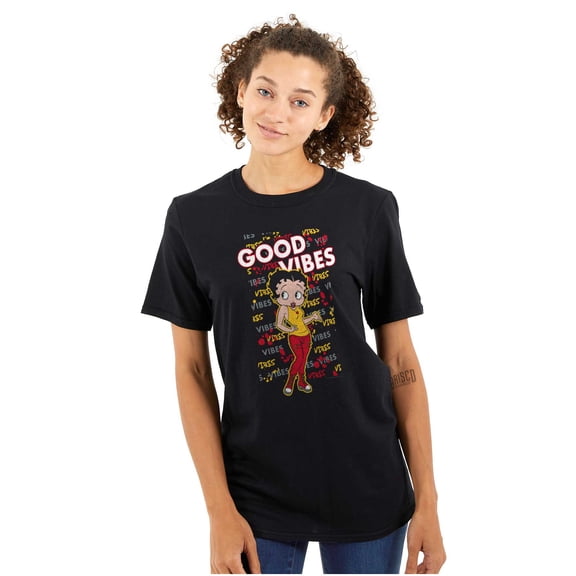 Betty Boop Positive Vibes Graffiti Women's Graphic T Shirt Tees Brisco Brands S