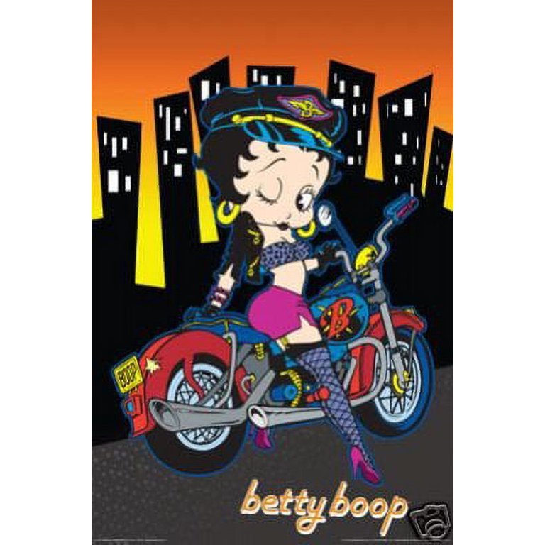 Betty Boop Poster Bike - Motorcycle New 24x36 - Walmart.com