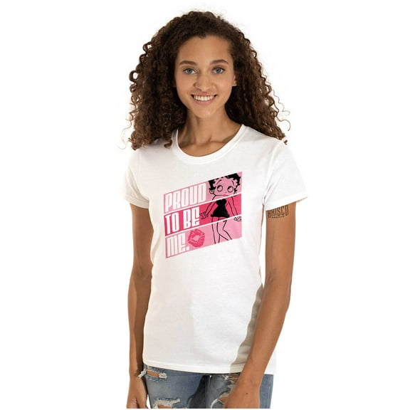 Betty Boop Proud to Be Me Confidence Women's T Shirt Ladies Tee Brisco Brands L