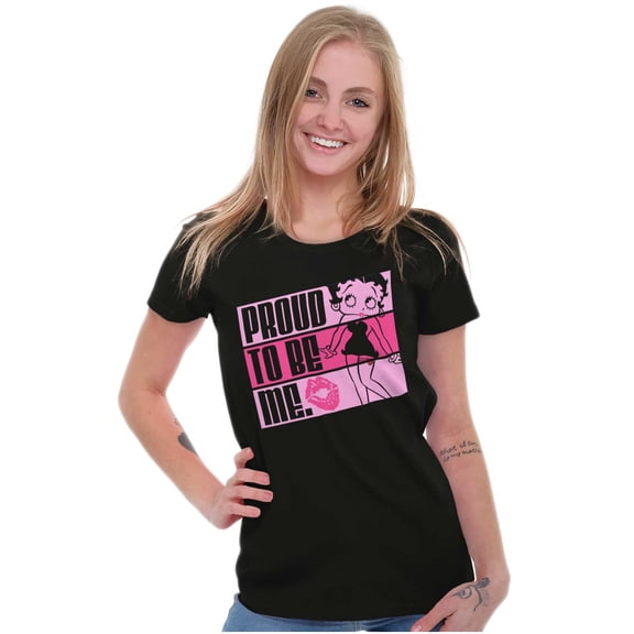 Betty Boop Proud to Be Me Confidence Women's T Shirt Ladies Tee Brisco Brands M