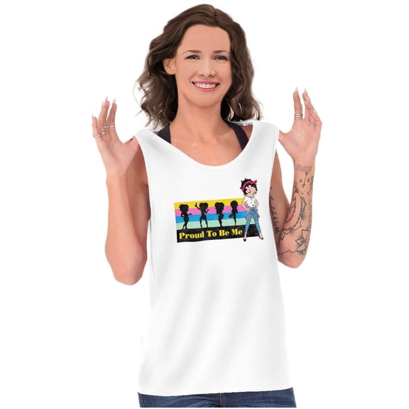 Betty Boop Proud to Be Me Cute Sassy Women Plus Size Tank Top Brisco Brands 2X