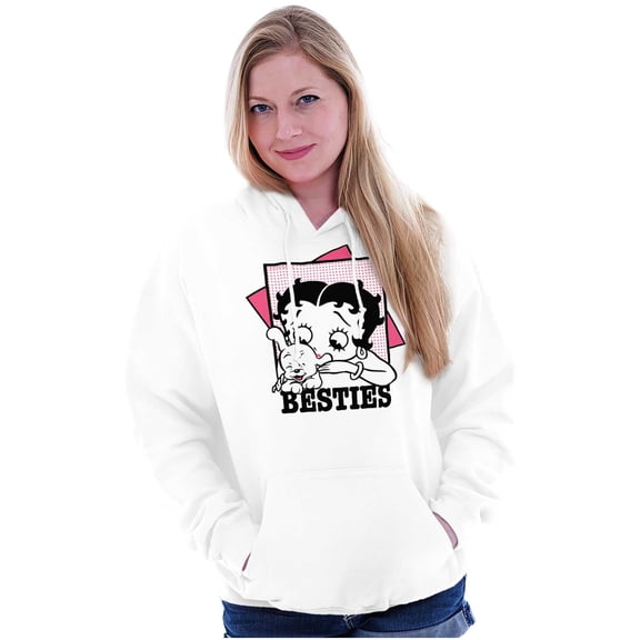 Betty Boop Pudgy Besties Dog Lover Hoodie Sweatshirt Women Brisco Brands M
