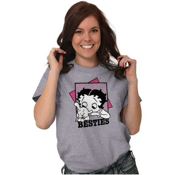Betty Boop Pudgy Besties Dog Lover Women's Graphic T Shirt Tees Brisco Brands M