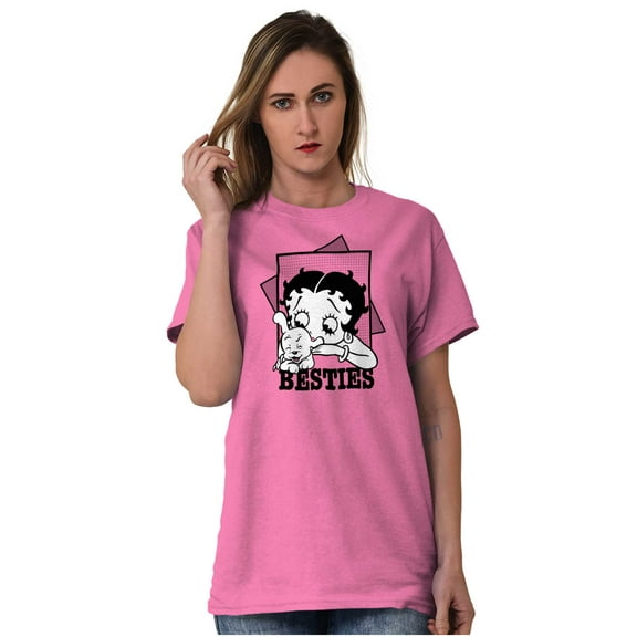 Betty Boop Pudgy Besties Dog Lover Women's Graphic T Shirt Tees Brisco Brands M