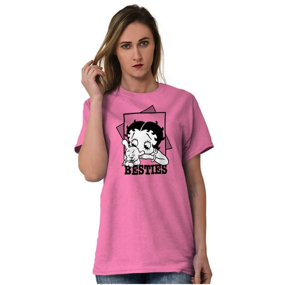Betty Boop Pudgy Besties Dog Lover Women's Graphic T Shirt Tees Brisco Brands S