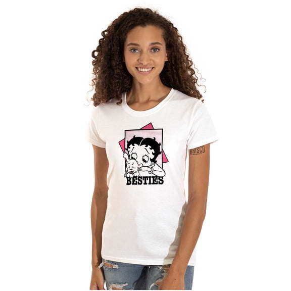 Betty Boop Pudgy Besties Dog Lover Women's T Shirt Ladies Tee Brisco Brands L