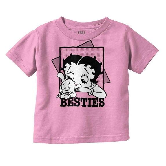 Betty Boop Pudgy Besties Dog Lover Youth T Shirt Tee Girls Infant Toddler Brisco Brands 5T