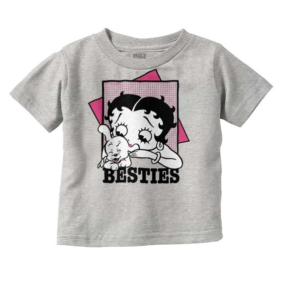 Betty Boop Pudgy Besties Dog Lover Youth T Shirt Tee Girls Infant Toddler Brisco Brands 6M