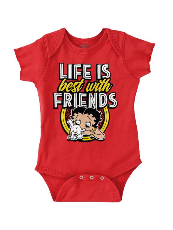 Betty Boop Pudgy Cute Puppy Dog Bodysuit Jumper Girls Infant Baby Brisco Brands 12M