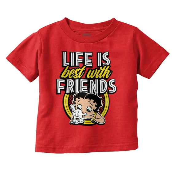 Betty Boop Pudgy Cute Puppy Dog Youth T Shirt Tee Girls Infant Toddler Brisco Brands 4T