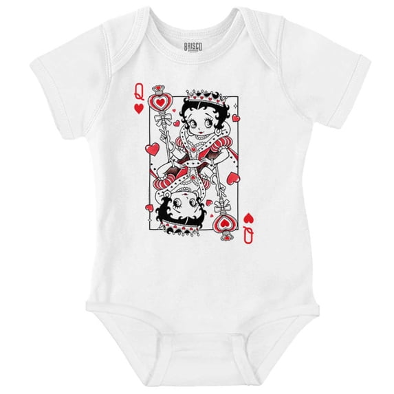 Betty Boop Queen of Hearts Card Bodysuit Jumper Girls Infant Baby Brisco Brands NB