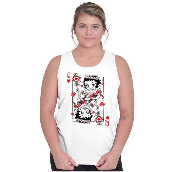 Betty Boop Queen of Hearts Card Women Plus Size Tank Top Brisco Brands 3X