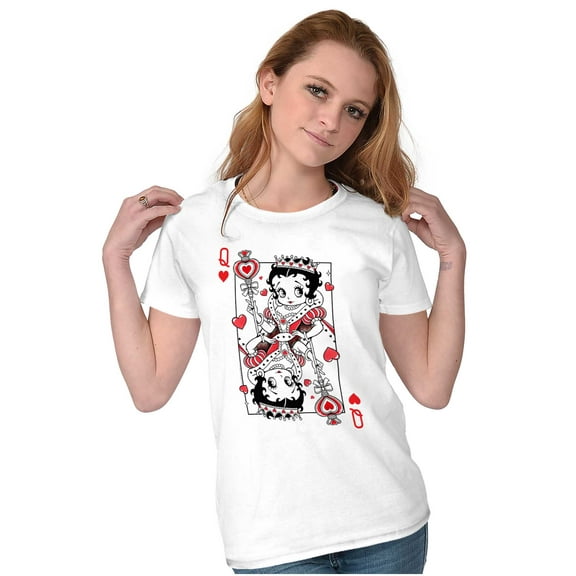 Betty Boop Queen of Hearts Card Women's T Shirt Ladies Tee Brisco Brands L