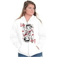 thumbnail image 1 of Betty Boop Queen of Hearts Card Zip Hoodie Sweatshirt Women Brisco Brands S, 1 of 5