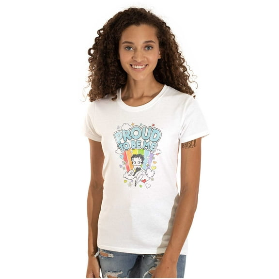 Betty Boop Rainbow Proud To Be Me Women's T Shirt Ladies Tee Brisco Brands M
