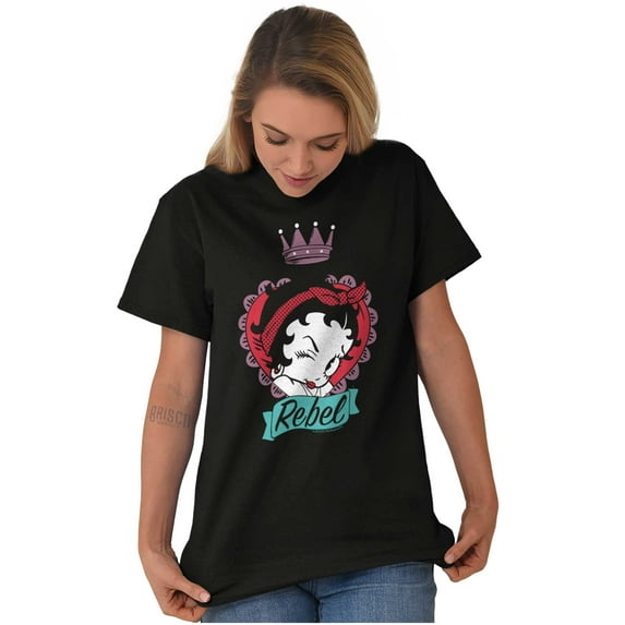 Betty Boop Rebel Girl Power Cartoon Women's Plus Size Graphic Tee Brisco Brands 4X