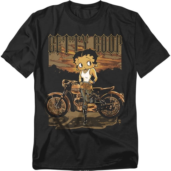 Betty Boop Rebel Rider Mens Short Sleeve Shirt - Walmart.com