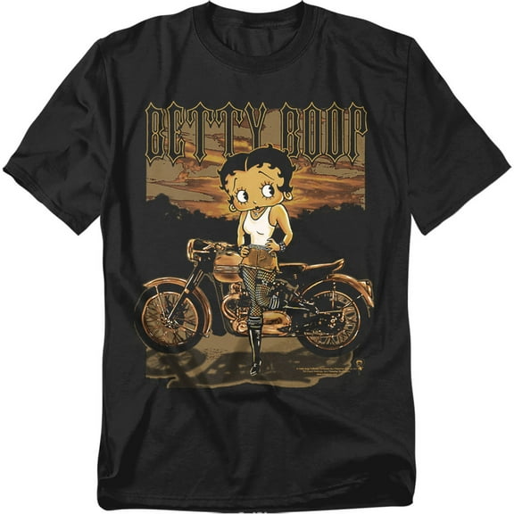 Betty Boop Rebel Rider Mens Short Sleeve Shirt