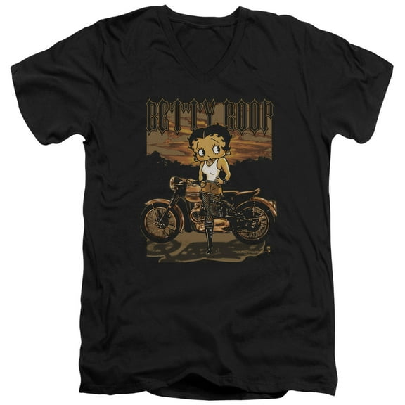 Betty Boop - Rebel Rider - Slim Fit V Neck Shirt - Large