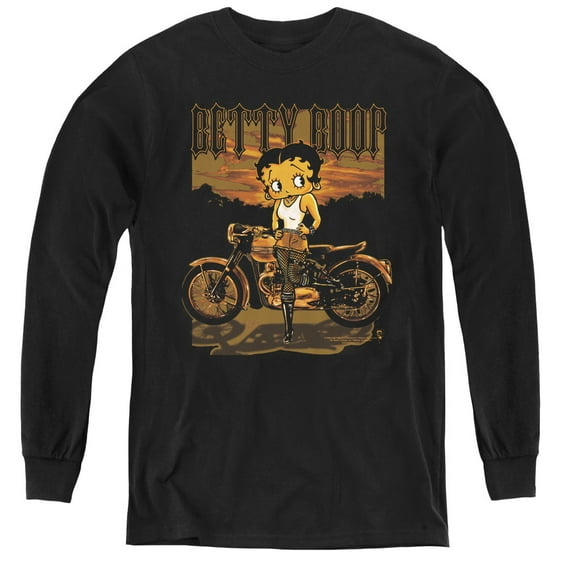 Betty Boop - Rebel Rider - Youth Long Sleeve Shirt - Small