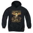 thumbnail image 1 of Betty Boop Rebel Rider Youth Pullover Hoodie Sweatshirt Black, 1 of 1