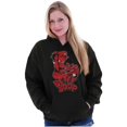 thumbnail image 1 of Betty Boop Red Hot Biker Cartoon Hoodie Sweatshirt Women Brisco Brands S, 1 of 4