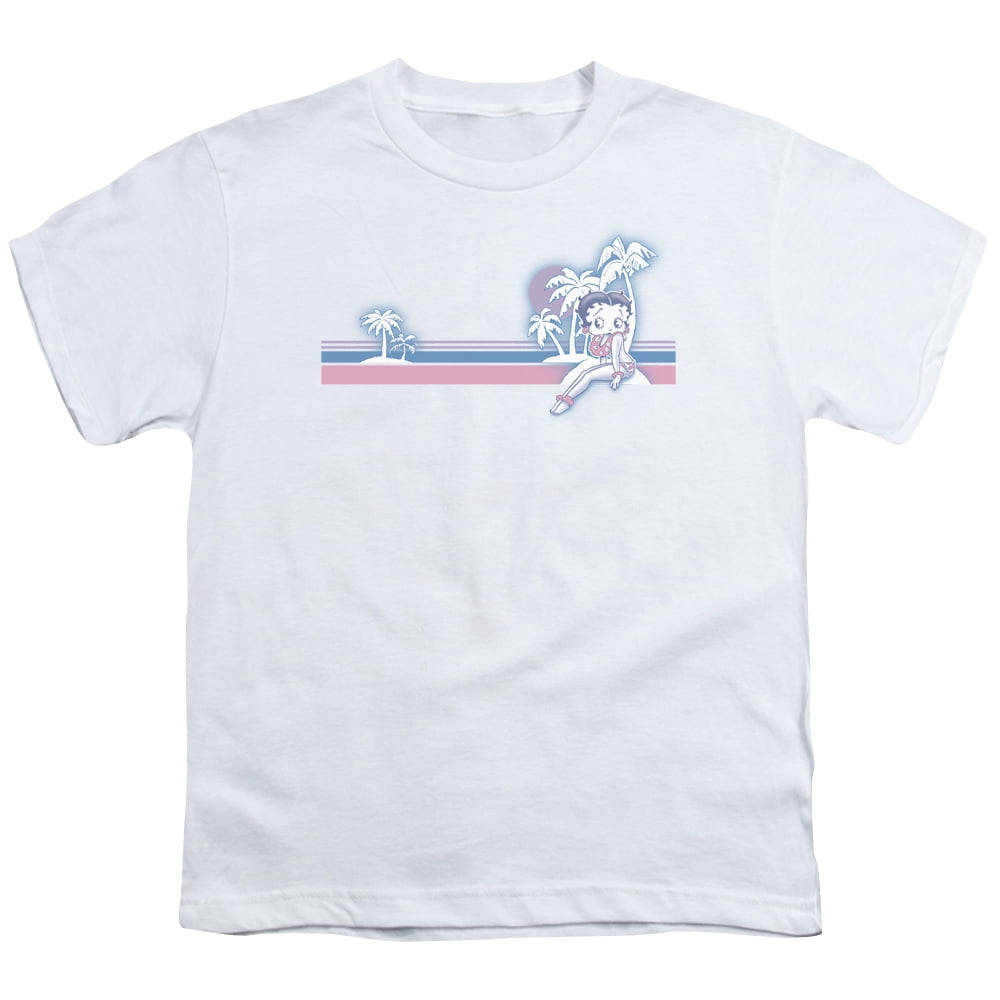 Betty Boop - Reto Surf Band - Youth Short Sleeve Shirt - Large