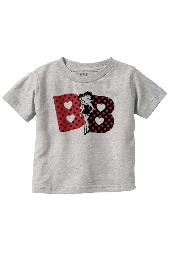Betty Boop Retro Cartoon BB Hearts Youth T Shirt Tee Girls Infant Toddler Brisco Brands 3T