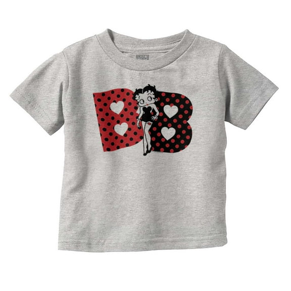 Betty Boop Retro Cartoon BB Hearts Youth T Shirt Tee Girls Infant Toddler Brisco Brands 4T