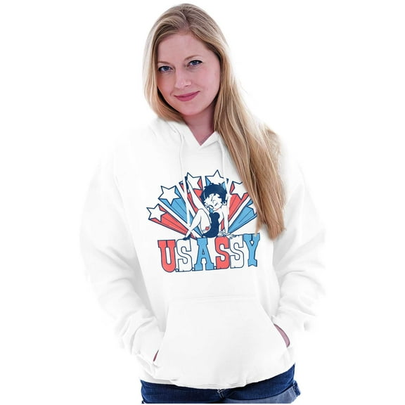 Betty Boop Retro Cartoon US Sassy Hoodie Sweatshirt Women Brisco Brands X