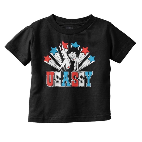 Betty Boop Retro Cartoon US Sassy Youth T Shirt Tee Girls Infant Toddler Brisco Brands 2T