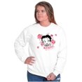 thumbnail image 1 of Betty Boop Romantic Rebel Flirt Women Crewneck Sweatshirt Brisco Brands L, 1 of 6